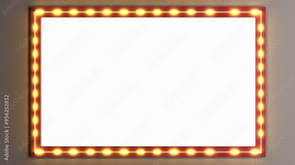 Poster sharp focus retro lightbox frame border for web presentation thumbnails.
