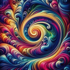 78 Psychedelic Swirls Waves rendered in swirling vibrant pattern