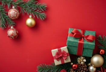 christmas tree with gift boxes