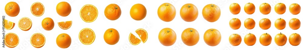 Aufkleber isolated red blood orange over a white background with a clipping path and full depth of field