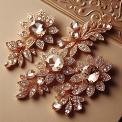 Fototapeta premium 79 18 Champagne Rhinestones Soft beige rhinestones that exude un