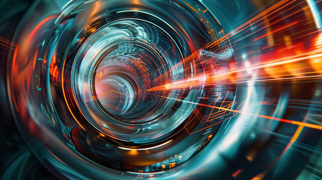 Futuristic Technology Concept Masterpiece of Harmony in Golden Ratio with Sharp Details and Dynamic Colors