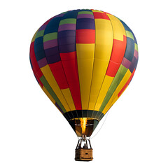 Fototapeta premium A colorful hot air balloon. png isolated background. transparent background