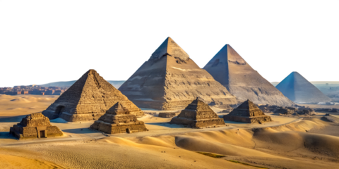 pyramid, cut out, desert, sandy, transparent, backgrounds, pyramid shape, egypt, ancient egyptian culture, cairo, international landmark, africa