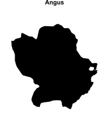 Angus blank outline map