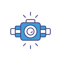 Headlamp icon vector stock illustration