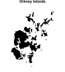 Orkney Islands blank outline map