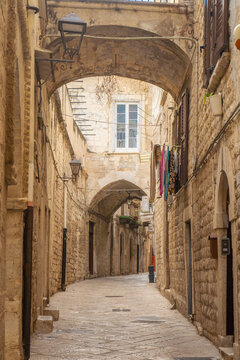 View of the historic center of Trani in Puglia.
