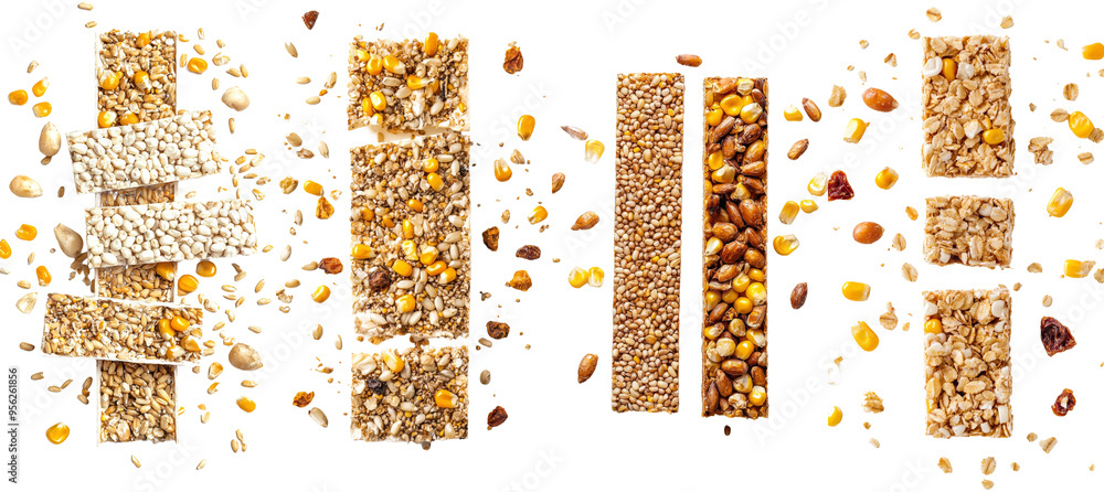 Aufkleber a kozinaki falling on a white background with full depth of field