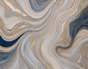 Fototapeta premium Mixture of acrylic paints. Liquid marble texture. Abstract soft colorful watercolor for background, 