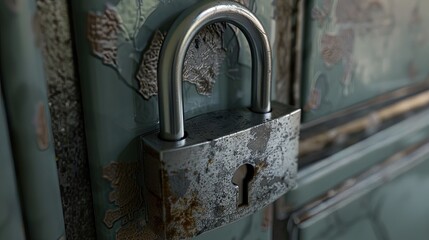 a padlock for locking apartments and houses as a burglary protection