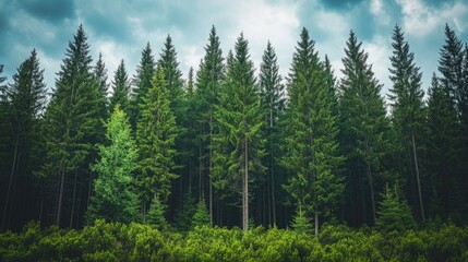 Fototapeta premium Beautiful pine trees