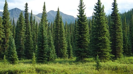Fototapeta premium Beautiful pine trees