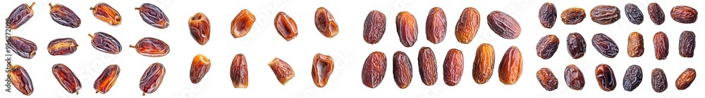 Aufkleber Isolated dates on a white background, full depth of field