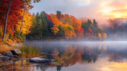 Lake Autumn Foliage