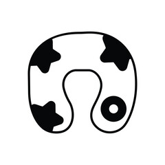 Travel Pillow icon vector stock illustration