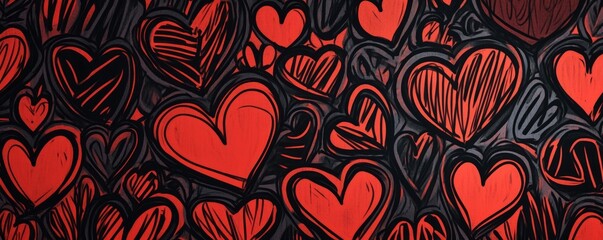 Fototapeta premium Expressive Doodle Drawing with Vibrant Colors and Playful Design Elements