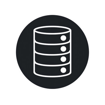 SQL Glyph Icon Isolated on Transparent or White Background, PNG