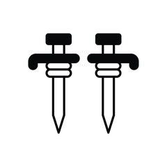 Tent Peg  icon vector stock illustration