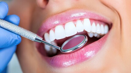 Dental Patient Rinsing Mouth in Calm Pastel Tones During Routine Checkup
