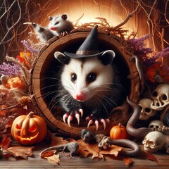 89 Opossum Hunting Pursuing opossums sometimes for their fur or