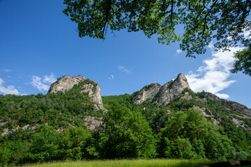 roccamalatina sassi park on a windy spring day