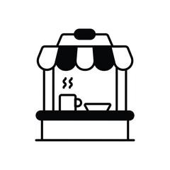 Canteen icon vector stock illustration
