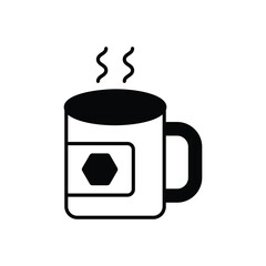 Camping Mug icon vector stock illustration