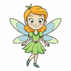Fototapeta premium fairy cartoon vector illustration