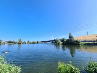 Obraz premium Blick auf die Spree (Fluss) in Berlin Treptow/Köpenick