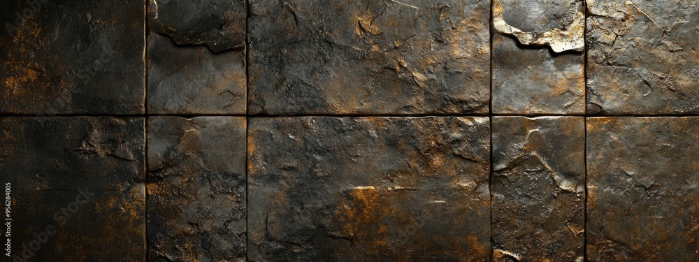 Poster 3d rendering of a textured wall suitable for background use