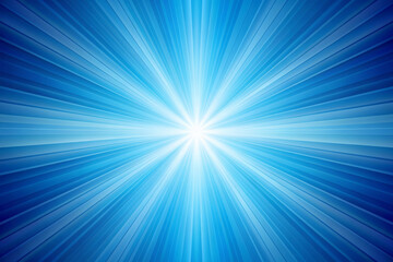 Bright Blue Burst of Radiant Light in an Abstract Pattern with Energy and Motion
