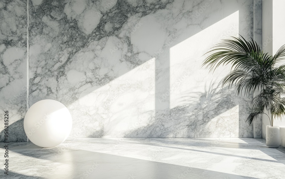 Poster high resolution 3d rendering of large marble textures