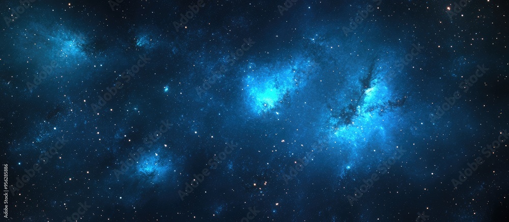 Poster 3d illustration featuring a space background filled with stars ideal for various projects