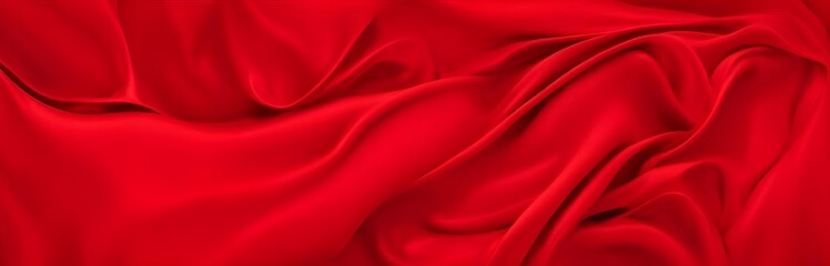 Fototapeta premium Black red satin dark fabric texture luxurious shiny that is abstract silk cloth background with patterns soft waves blur beautiful.