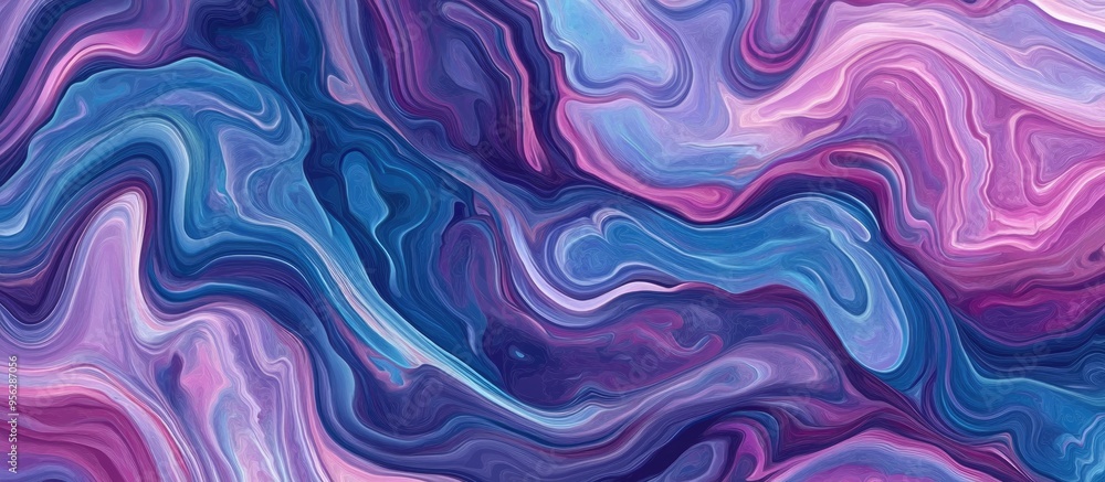 Poster abstract hand drawn seamless pattern of fluid wavy marble design in a 3d cartoon style resembling ba
