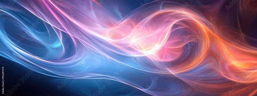 Aufkleber Abstract fractal background in a 3D cartoon rendering Futuristic wavy fractal artwork Modern art with an abstract technology theme Design element showcasing a digital fantasy effect Trendy graphic