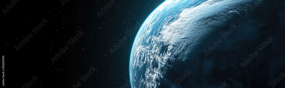 Poster isolated 3d cartoon rendering of a planet