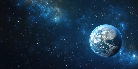 Obraz premium Earth with a starry background and Moon in a 3D cartoon rendering