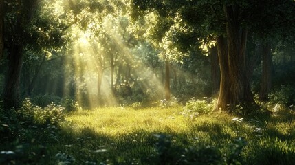 Fototapeta premium Wooded glade