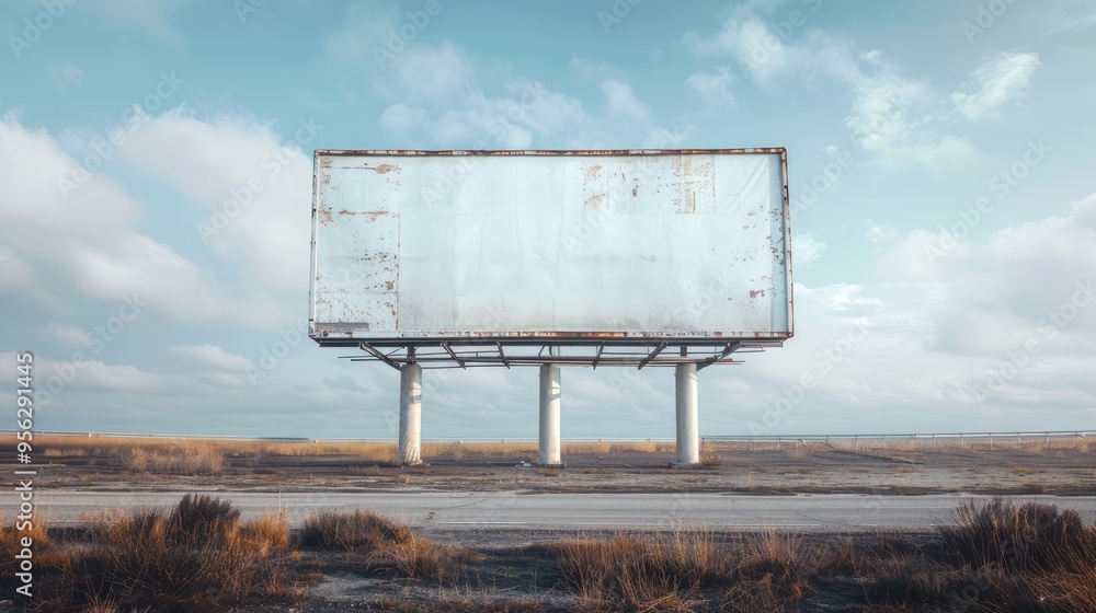 Poster blank mock up of billboard with copy space for text or image selective focus