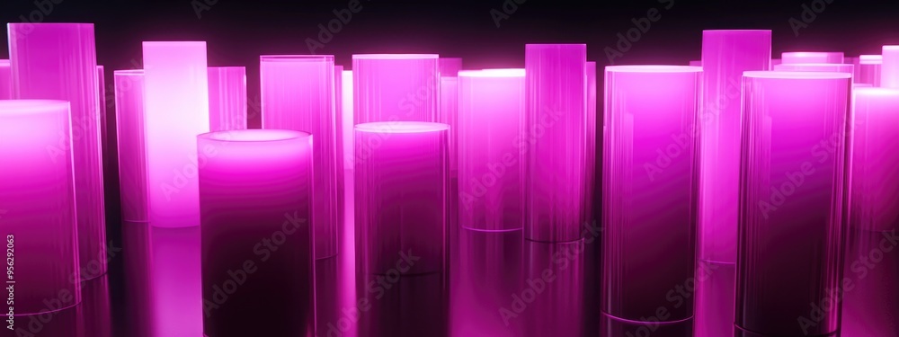 Aufkleber abstract background featuring pink cylinders set against a black and white backdrop high quality 3d 