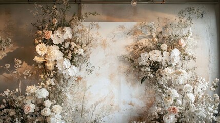 Elegant wedding invitation backdrop