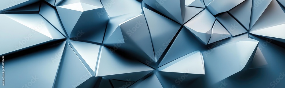 Poster Geometric background created through 3D rendering