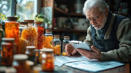Homeopathic Doctor Discussing Treatment Options with Patient Surrounded by Natural Remedies