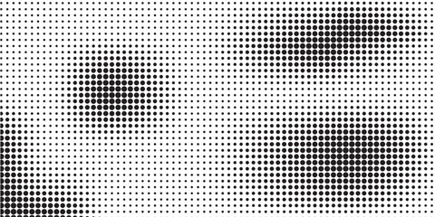 Grunge halftone gradient background. Faded grit noise texture. White and black sand wallpaper. Retro pixelated backdrop. Anime or manga style comic overlay. modern