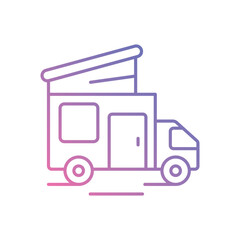Camper Van icon vector stock illustration