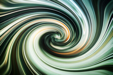 Fototapeta premium Green and Beige Swirling Vortex with Nature-Inspired Colors and Dynamic Flow