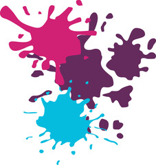 Obraz premium Colorful Watercolor Splash Stain