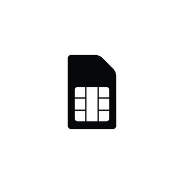 recommend clip art: Sim card black and white flat vector icon design. Sim card symbol and clip art